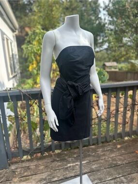 LaRok NWT Black Strapless Cocktail Dress XS Fitted Mini Chic Party Dress G-1784